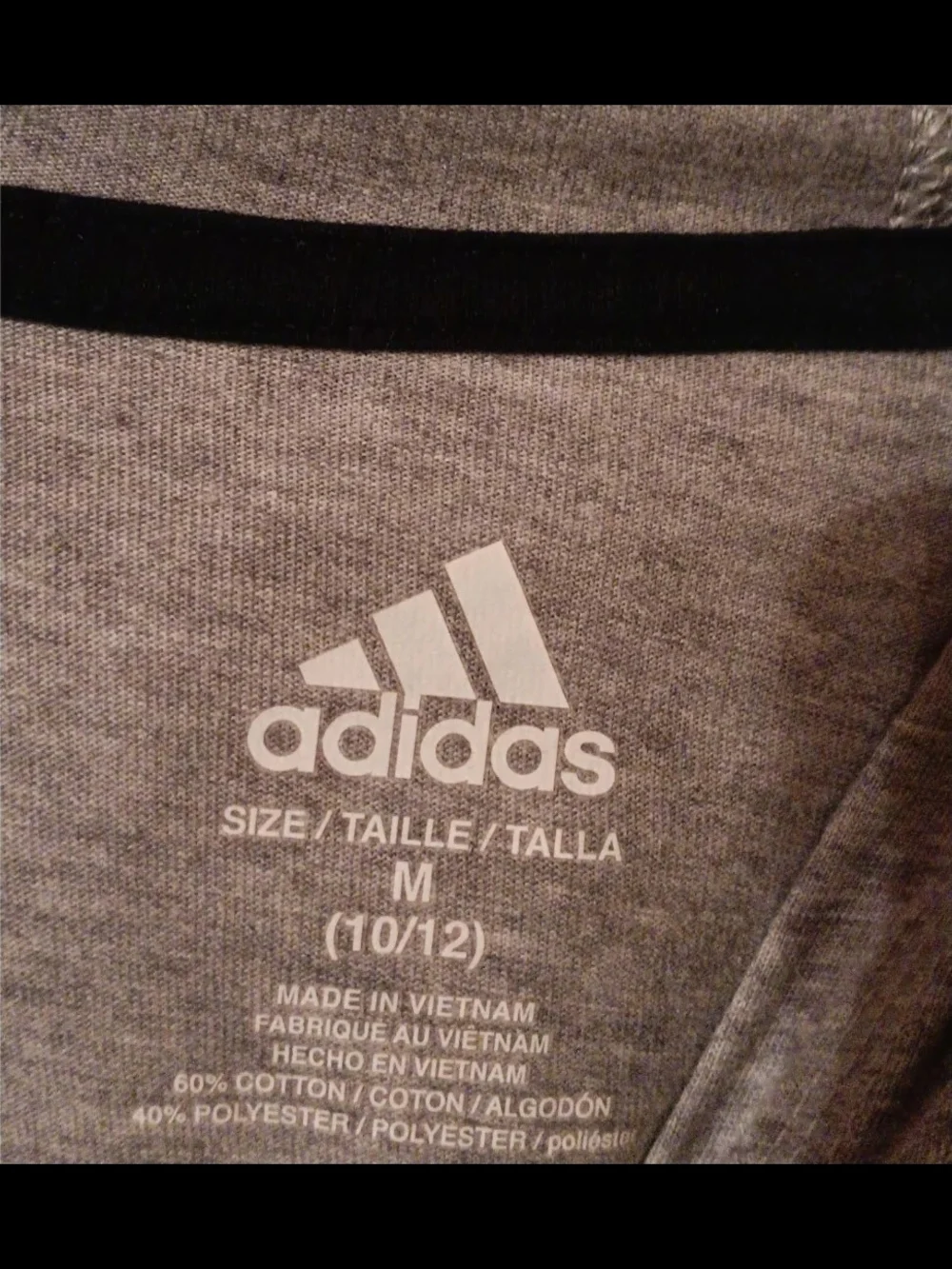 adidas Grey Hooded Logo Sweatshirt for Youth - Picture 2 of 3